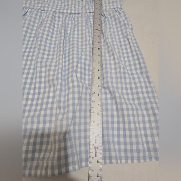 NWT Abound Gingham Puff Sleeves Blue Mini Dress Size Large - Picture 8 of 10